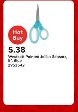 Staples Westcott Pointed Jellies Scissors, 5, Blue offer