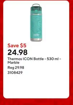 Staples Thermos ICON Bottle - 530 ml - Marble offer