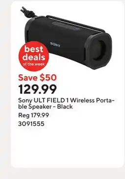 Staples Sony ULT FIELD 1 Wireless Portable Speaker - Black offer