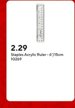 Staples Staples Acrylic Ruler - 6/15cm offer