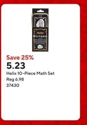 Staples Helix 10-Piece Math Set offer