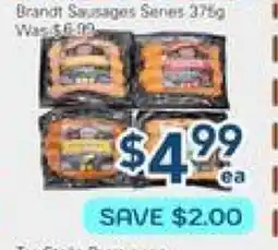 Oceans Fresh Food Market Brandt sausage series 375 g offer