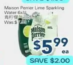 Oceans Fresh Food Market Maison Perrier Lime Sparkling Water offer