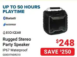 Visions Electronics ECOXGEAR Rugged Stereo Party Speaker offer