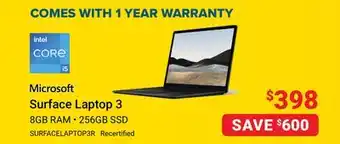 Visions Electronics Microsoft Surface Laptop 3 offer
