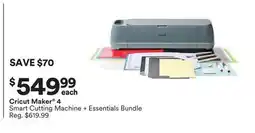 Michaels Cricut Maker 4 Smart Cutting Machine + Essentials Bundle offer