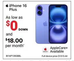 Visions Electronics iPhone 16 Plus offer