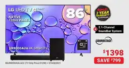 Visions Electronics LG UHD TV AI ThinQ 86 2.1 Channel Soundbar System offer