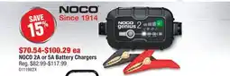 PartSource NOCO 2A or 5A Battery Chargers offer