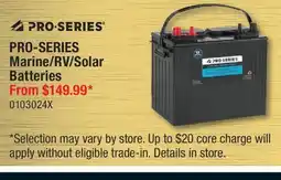PartSource PRO-SERIES Marine/RV/Solar Batteries offer
