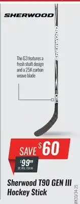 Hockey Life SHERWOOD T90 GEN 3 HOCKEY STICK offer
