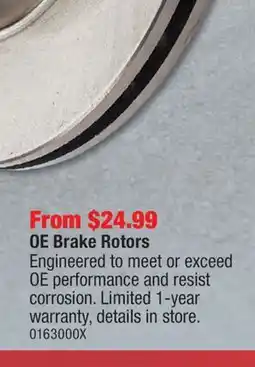 PartSource PRO-SERIES OE Brake Rotors offer