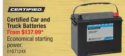 PartSource Certified Car and Truck Batteries offer