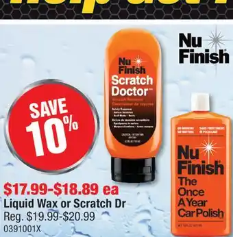 PartSource Liquid Wax or Scratch Dr offer