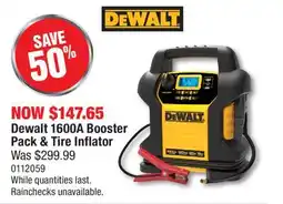PartSource Dewalt 1600A Booster Pack & Tire Inflator offer