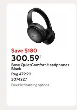 Staples Bose QuietComfort Headphones - Black offer