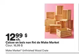 Michaels Caisse en bois non fini de Make Market offer