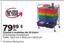 Michaels Chariot à roulettes de 12 tiroirs d'Ordonnez simplement offer