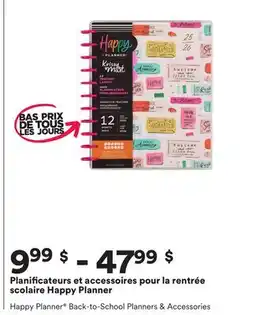 Michaels Planificateurs et accessoires pour la rentrée scolaire Happy Planner offer