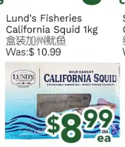 Ample Food Market Lund's Fisheries Calfornia Squid offer