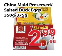 Nations Fresh Foods China maid preserved salted duck eggs offer