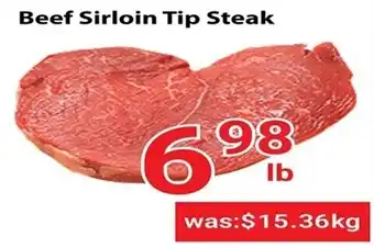Nations Fresh Foods Beef sirloin tip steak offer