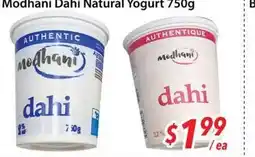 Bestco Food Mart Modhani Dahi Natural Yogurt offer