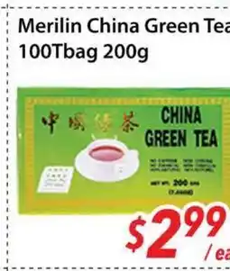 Bestco Food Mart Merilin China Green Tea 100Tbag offer
