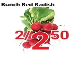 Nations Fresh Foods Bunch red radish offer