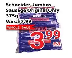 Nations Fresh Foods Schneider jumbos sausage original only offer