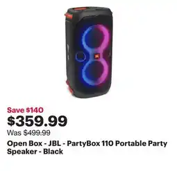 Best Buy Open Box - JBL - PartyBox 110 Portable Party Speaker - Black offer