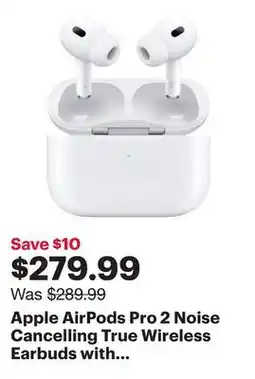 Best Buy Apple AirPods Pro 2 Noise Cancelling True Wireless Earbuds with USB-C MagSafe Charging Case offer