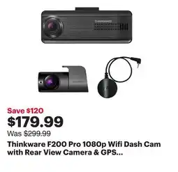 Best Buy Thinkware F200 Pro 1080p Wifi Dash Cam with Rear View Camera & GPS - Only at Best Buy offer