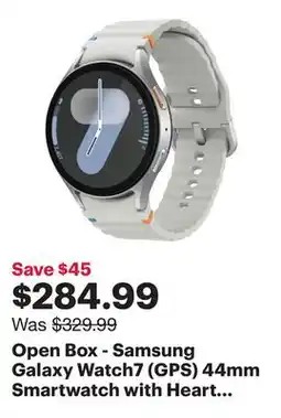 Best Buy Open Box - Samsung Galaxy Watch7 (GPS) 44mm Smartwatch with Heart Rate Monitor - Silver offer