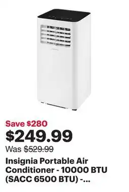 Best Buy Insignia Portable Air Conditioner - 10000 BTU (SACC 6500 BTU) - White/Black - Only at Best Buy offer