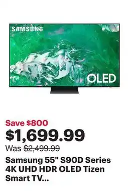 Best Buy Samsung 55 S90D Series 4K UHD HDR OLED Tizen Smart TV (QN55S90DAFXZC) - 2024 - Graphite Black offer