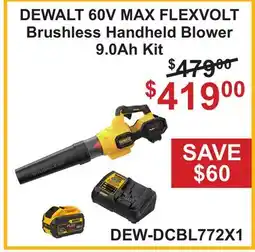 Atlas Tools & Machinery DEWALT 60V MAX FLEXVOLT Brushless Handheld Blower 9.0Ah offer