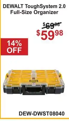 Atlas Tools & Machinery DEWALT ToughSystem 2.0 Full-Size Organizer offer