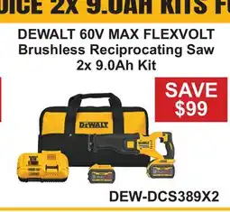 Atlas Tools & Machinery DEWALT 60V MAX FLEXVOLT Brushless Reciprocating Saw 2x 9.0Ah offer