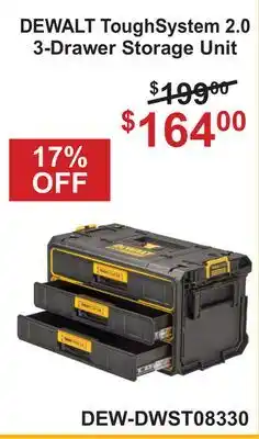 Atlas Tools & Machinery DEWALT ToughSystem 2.0 3-Drawer Storage Unit offer
