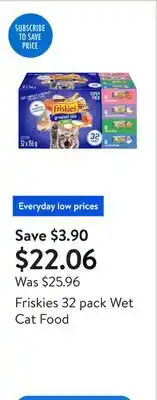 Walmart Friskies 32 pack Wet Cat Food offer