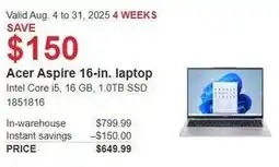 Costco Acer Aspire laptop offer
