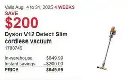Costco Dyson V12 Detect Slim cordless vacuum offer