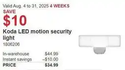 Costco Koda LED motion security light offer