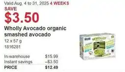 Costco Wholly Avocado organic smashed avocado offer