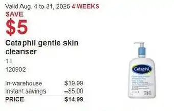 Costco Cetaphil gentle skin cleanser offer