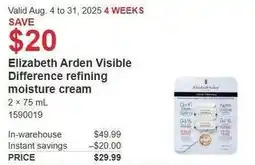 Costco Elizabeth Arden Visible Difference refining moisture cream offer