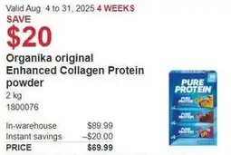 Costco Organika original enhanced collagen protein powder offer
