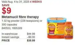 Costco Metamucil fibre therapy offer