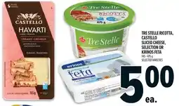 Metro Tre stelle ricotta, castello sliced cheese, selection or krinos feta offer